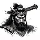 Chinese Warrior tattoo design idea