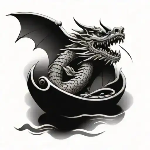 Dragon Boat tattoo design idea