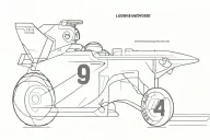 Lewis Hamilton Mercedes formula one care side profile view with 44 number in image and mecedes logo tattoo design idea