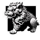 Chinese Foo Dog tattoo design idea