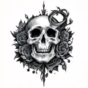 666 number tattoo design idea