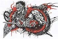 Berserk dark fantasy themed tattoo tattoo design idea