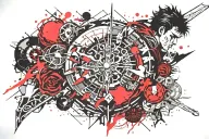 Berserk dark fantasy themed tattoo tattoo design idea