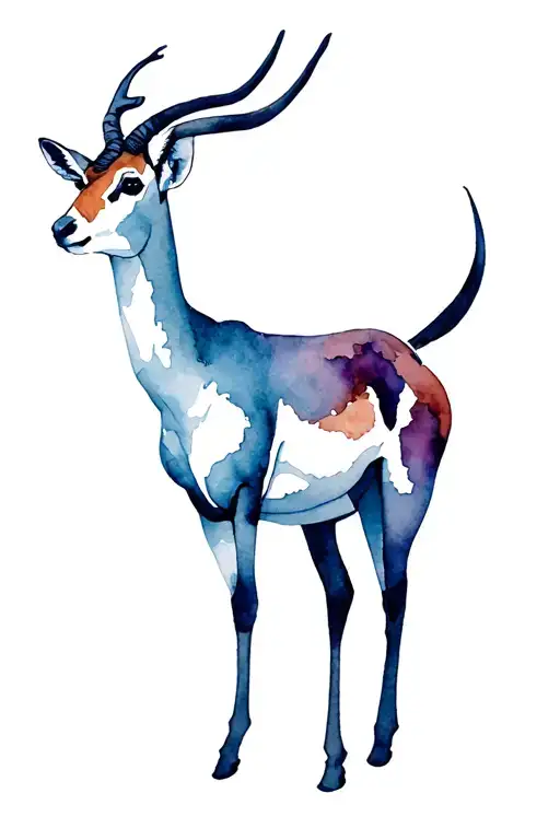 Springbok tattoo design idea