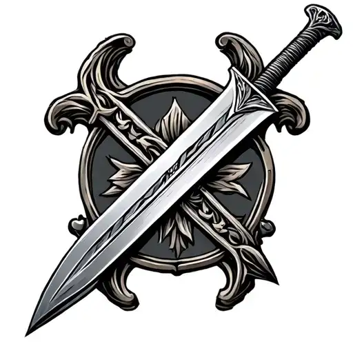 one claymore sword Scotland Ireland  tattoo design idea