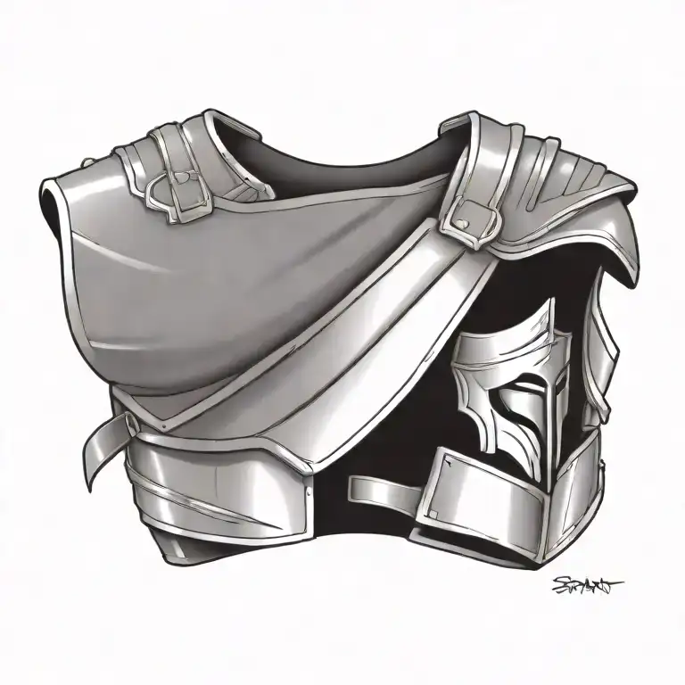 spartan chest armor  tattoo design idea