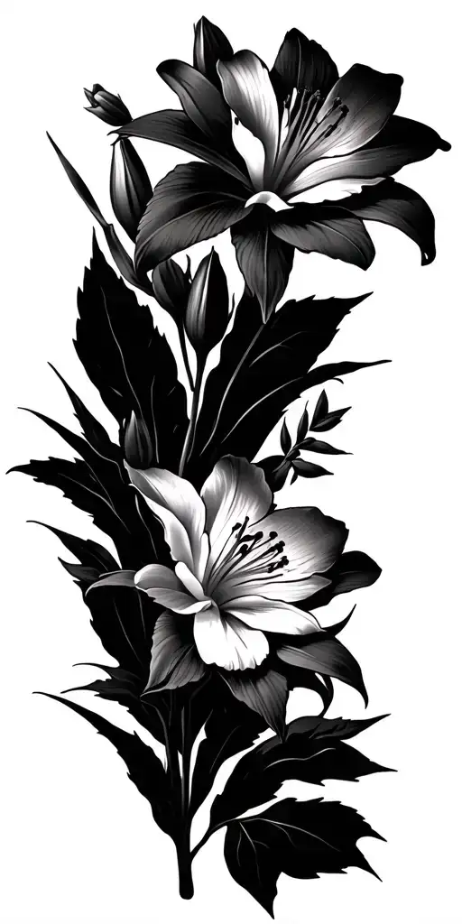 wood lilies, sweet grass plants, wild prairie roses tattoo design idea