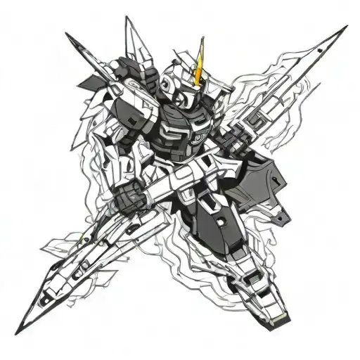 Gundam sleeve tattoo design idea