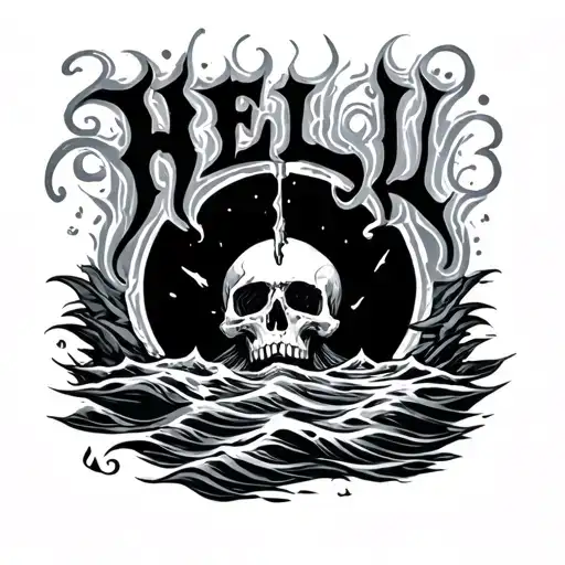 hell or high water tattoo design idea