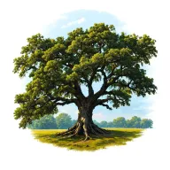 live oak tree tattoo design idea