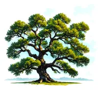 live oak tree tattoo design idea