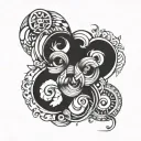 round rings tattoo design idea