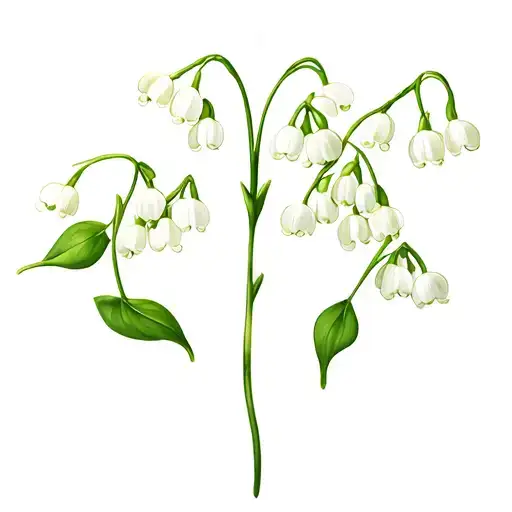 Lily of the valley with Gemini symbol intertwined tattoo design idea