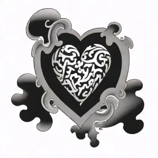 Autism Heart tattoo design idea