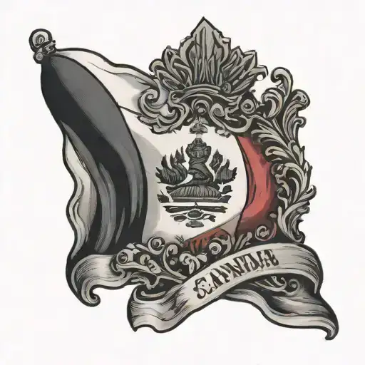 Canada and Mexico flag tattoo design idea