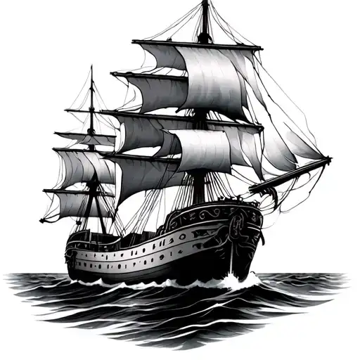 Clipper Ship tattoo design idea