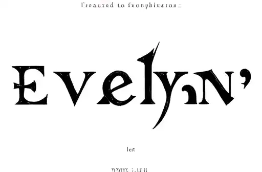 "Evelyn " tattoo design idea