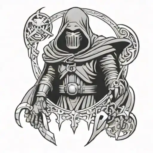 dr doom tattoo design idea
