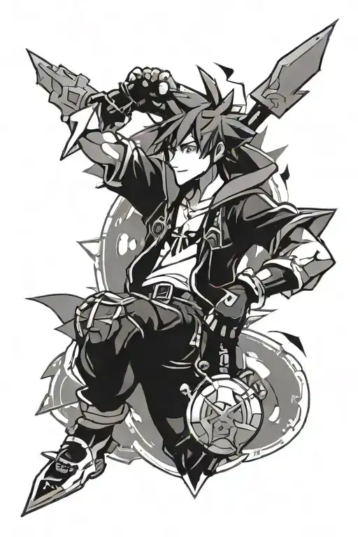 kingdom hearts 3 anime inspired tattoo tattoo design idea