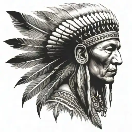 Cherokee Indian tattoo design idea