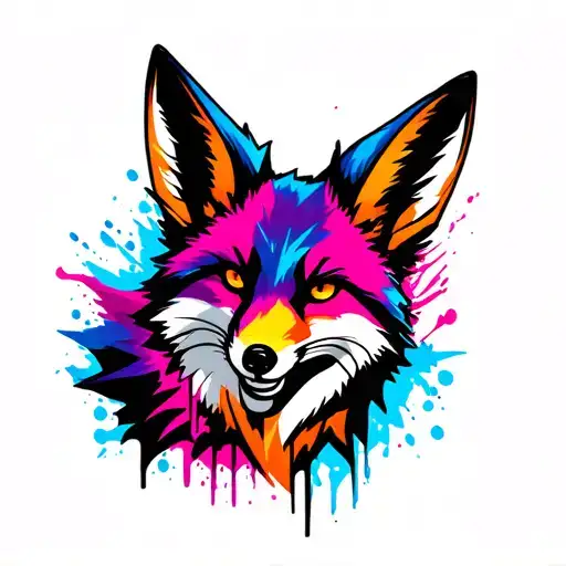 Fox Face tattoo design idea