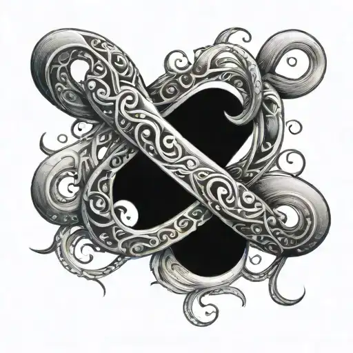 infinity symbol + 2 number tattoo design idea