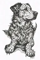 Dog memorial tattoo tattoo design idea