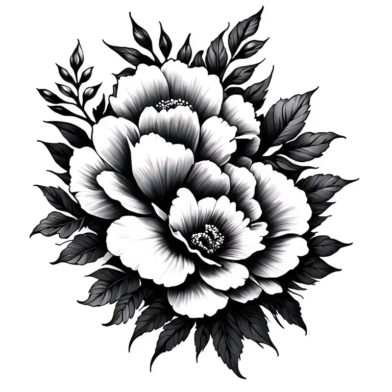 Floral a modern one tattoo design idea