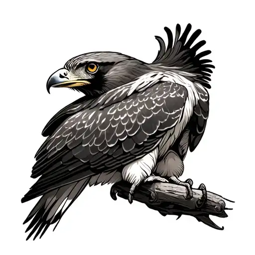 Red Tailed Hawk tattoo design idea