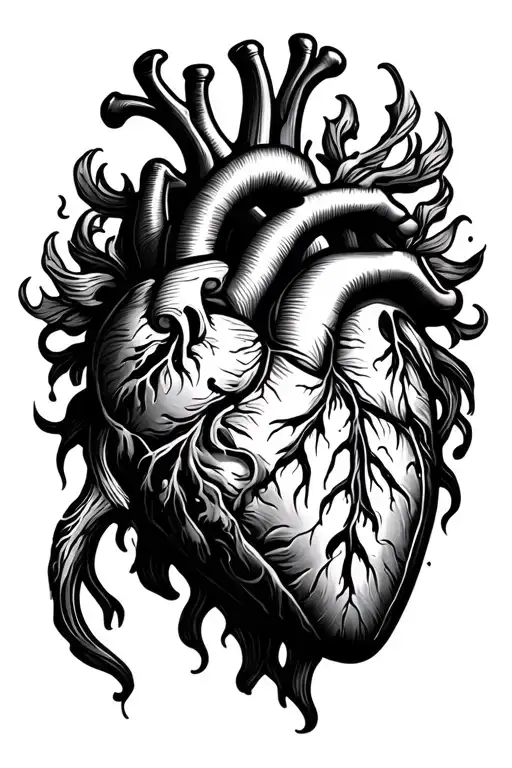 Overthinking hearth with infinite tattoo design idea