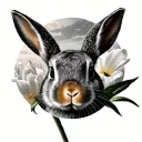 windmill, rabbit, tulip, electron microscope tattoo design idea