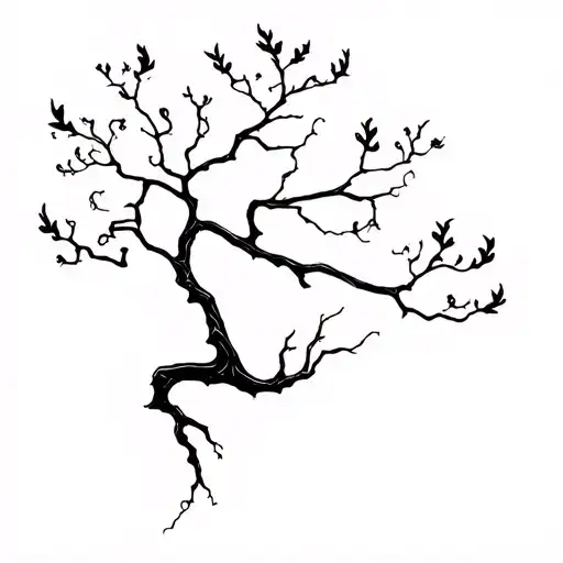 poison tree tattoo design idea