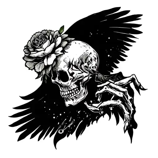 cheating death tattoo design idea