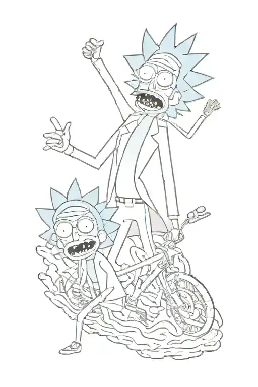 Rick and Morty show the fuck tattoo design idea