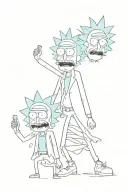 Rick and Morty show the fuck tattoo design idea