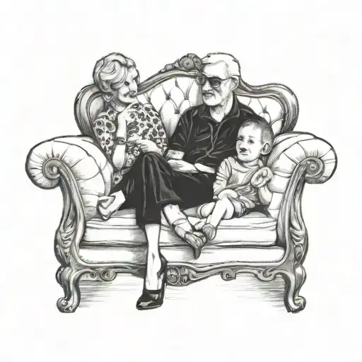 3 gnocchi on a sofa tattoo design idea