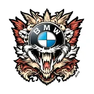 bmw logo merged tattoo design idea