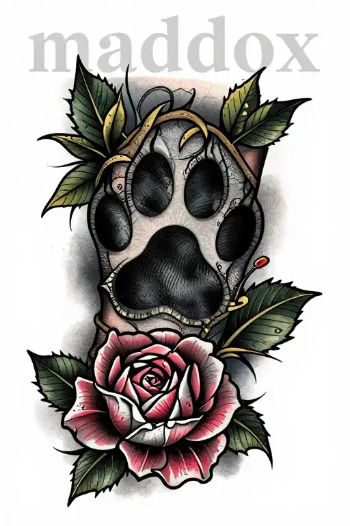 Rose Paw Print Vines Wrapping Around BzD4TdNFpRqXTiV67vxSH8 ...