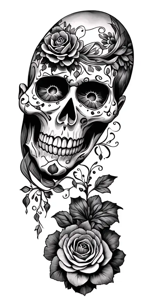 day of the dead tattoo design idea