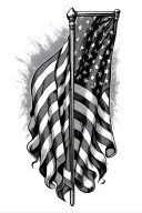 1776 Flag tattoo design idea