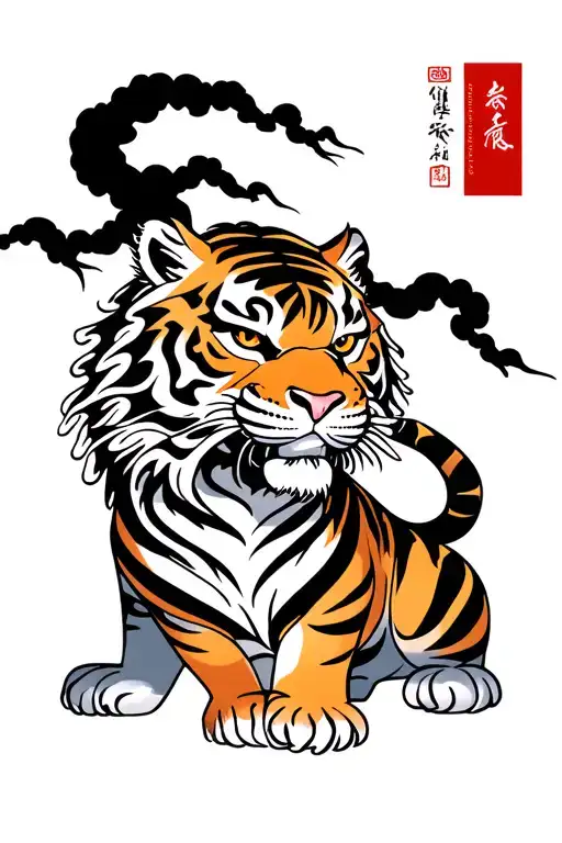 chinese zodiac earth tiger tattoo design tattoo design idea