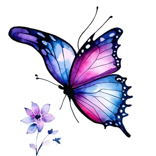 butterfly for miscarriage pregnancy loss tattoo design idea