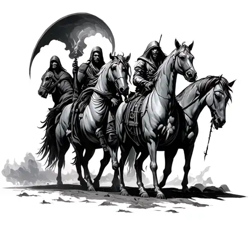 four horsemen of the apocalypse tattoo design idea
