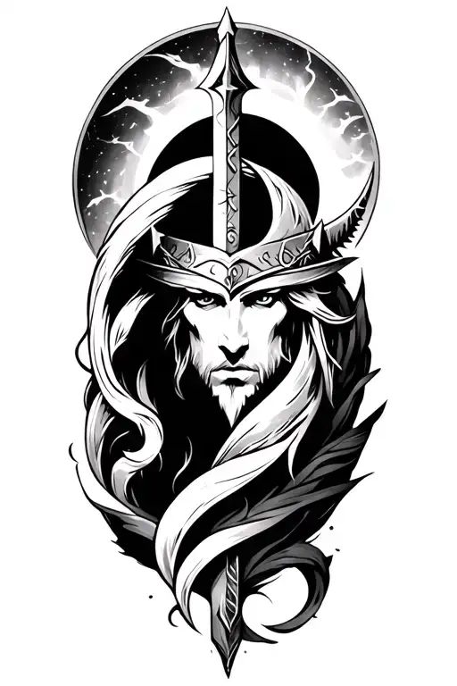norse mythology tattoo showcasing tattoo design idea