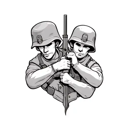 brothers in arms  tattoo design idea