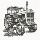 tractor tattoo design idea