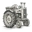 tractor tattoo design idea
