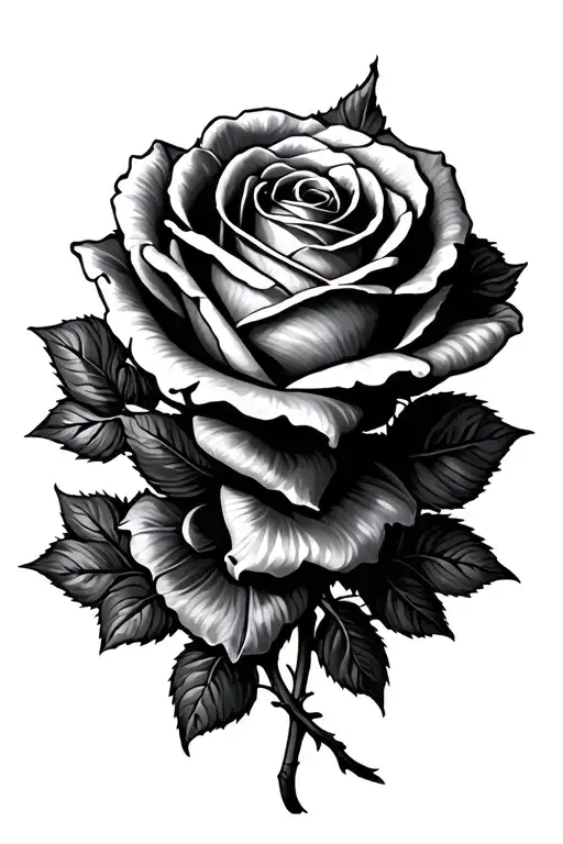 Rose tattoo design idea