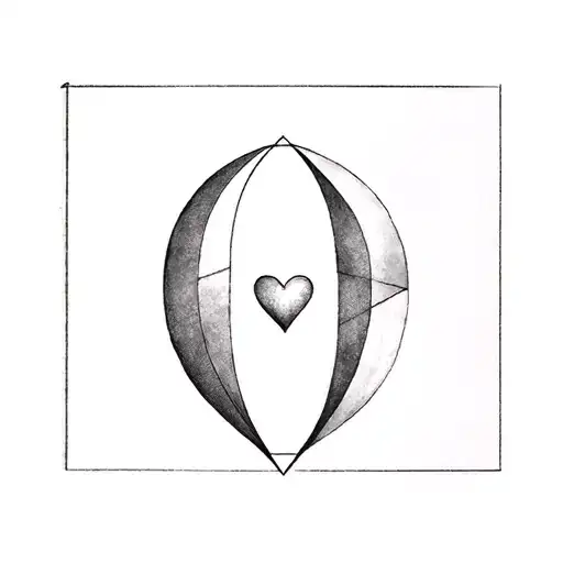 Initial O. V. with geometry , cotton wool and heart tattoo design idea