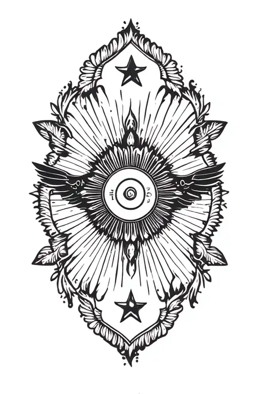 American traditional vinyl record tattoo design idea